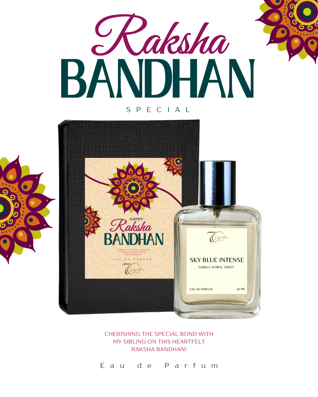 Rakhi Special - Sky Blue Intense Women's Perfume | Sister's Fresh Luxury Gift Inspired by Light Blue