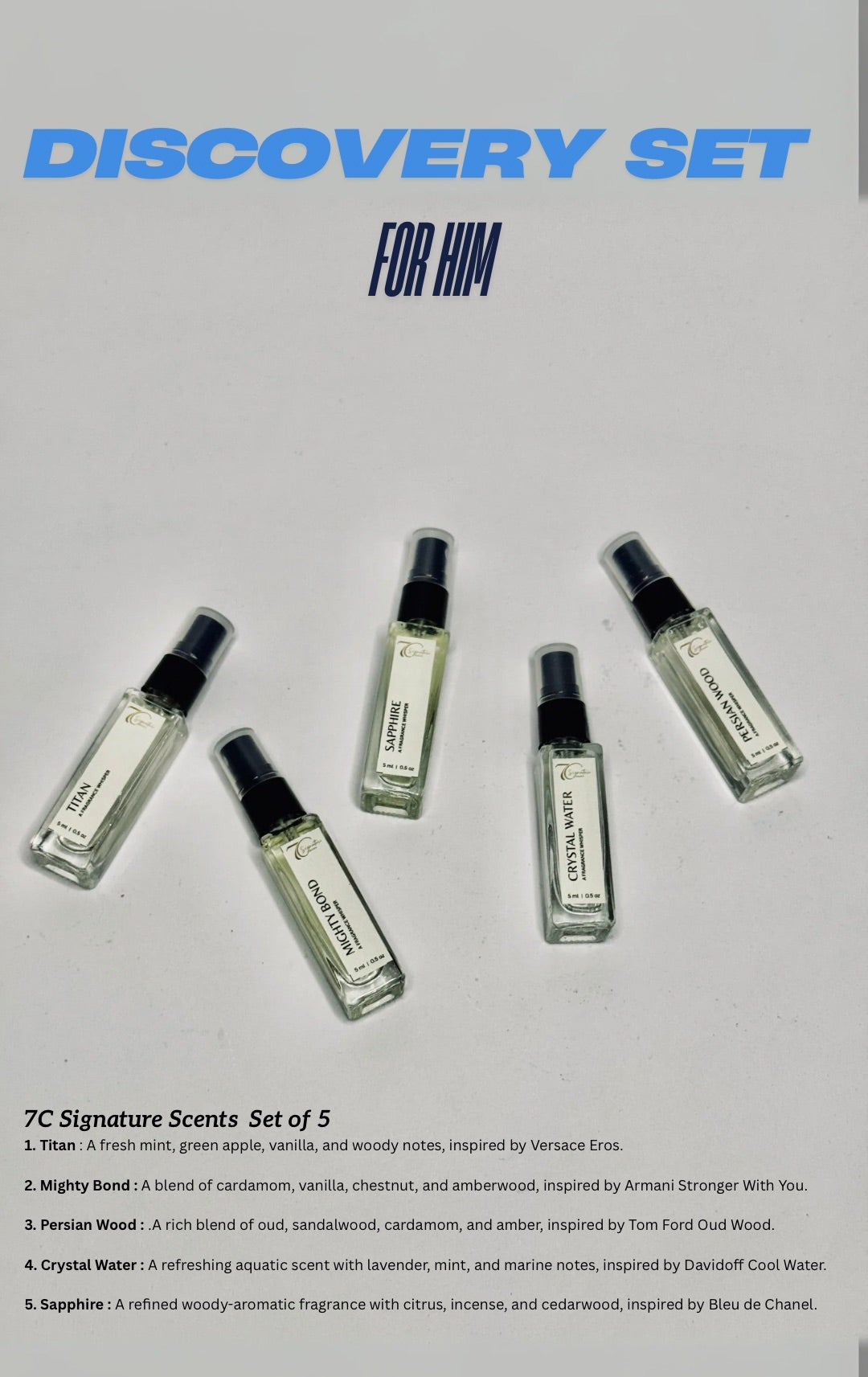 Luxury Men's Perfume Discovery Set - Premium Fragrance Gift Set for Him