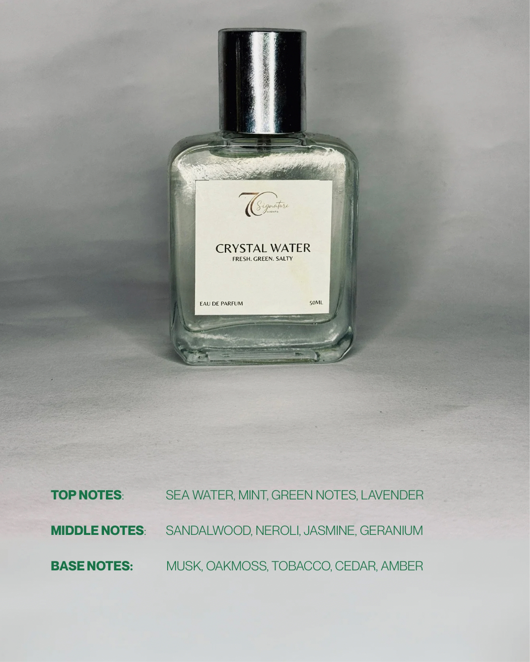 Crystal Water Men's Perfume - Luxury Aquatic Fragrance Inspired by Davidoff Cool Water