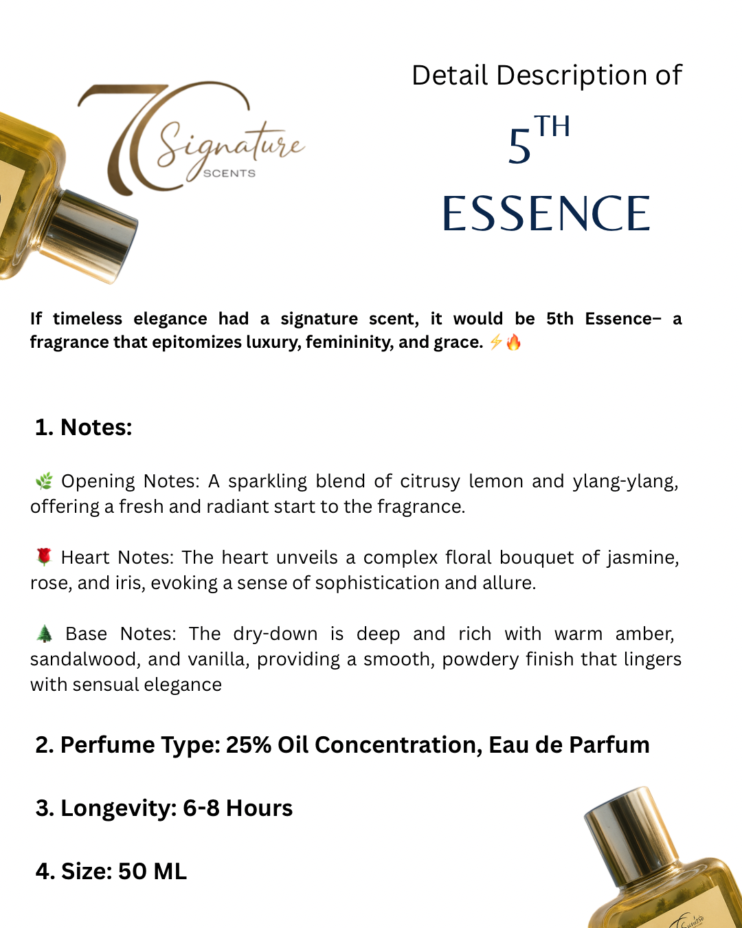 5th Essence Women's Perfume - Luxury Aldehyde-Floral Fragrance Inspired by Chanel No 5