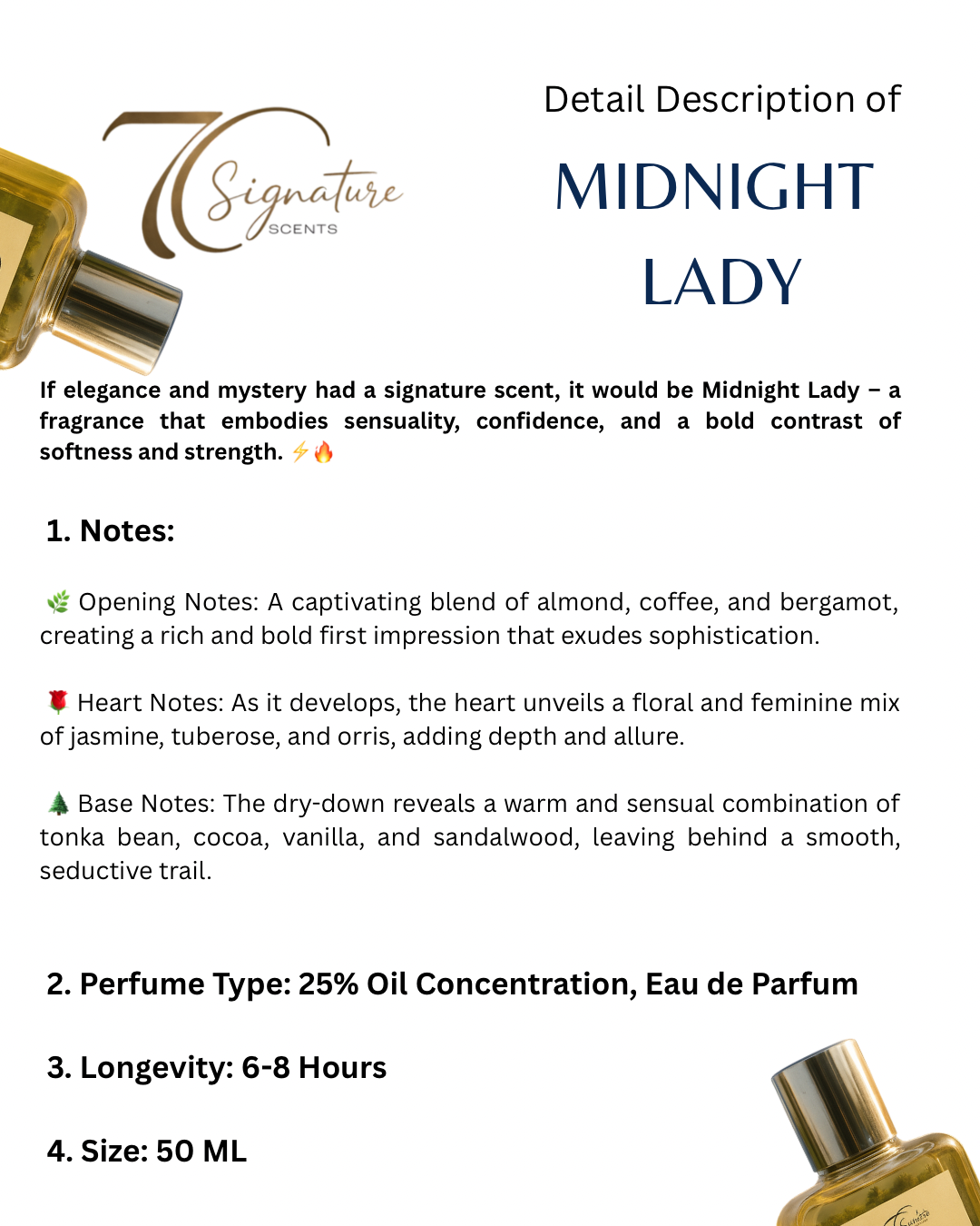 Midnight Lady Women's Perfume - Luxury Fragrance Inspired by Carolina Herrera Good Girl