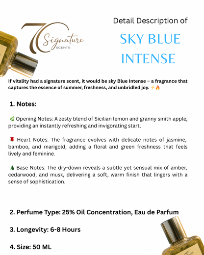Sky Blue Intense Women's Perfume - Luxury Aquatic Fragrance